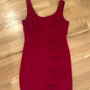 Red with bows Anthropologie dress